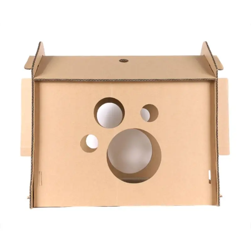 Henan Corrugated Paper Carton Box Cat Tickler Scratch Board Scratcher Cardboard Bed 