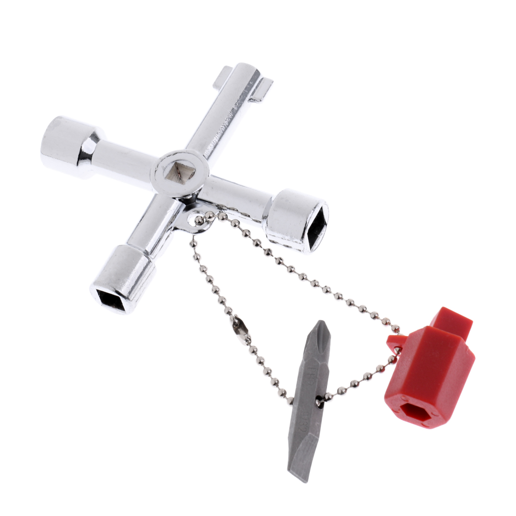 4-Way Multi-Functional Utilities Key Wrench Spanner for Electric Water Gas Meter