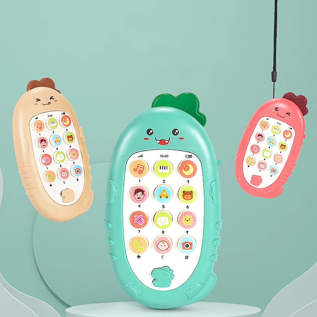 Baby Earl Learning Cell Phone Toy Educational Telephone Toy with Silicone Teether Cover Musical Toy for Kids 0-7 Year Old Kids