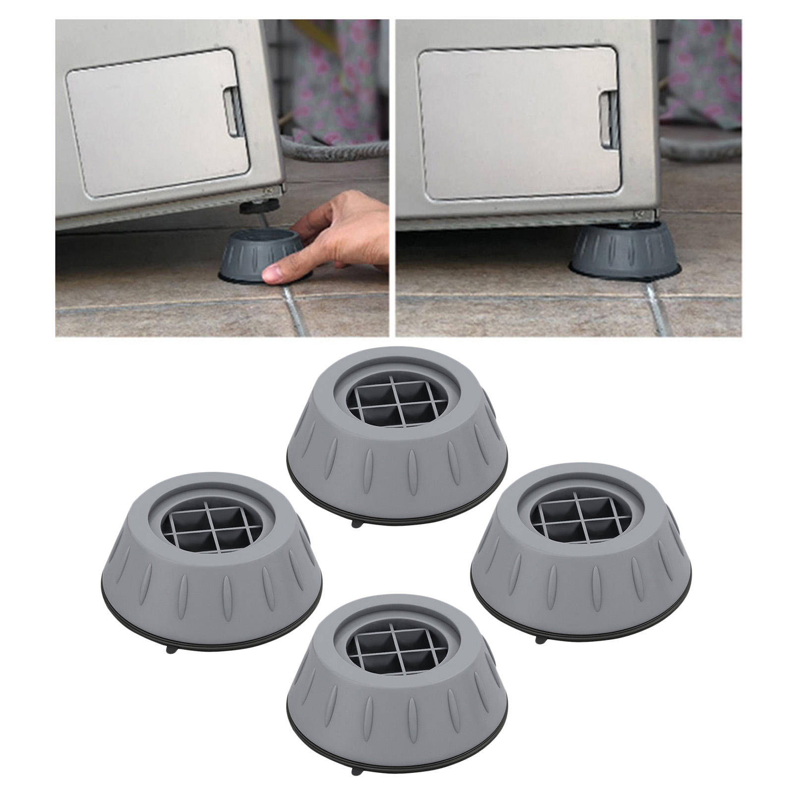Pack of 4 Anti Vibration Pads Prevent Walking Washing Machine Mat Washer Vibration Pads Washing Machine Stabilizer