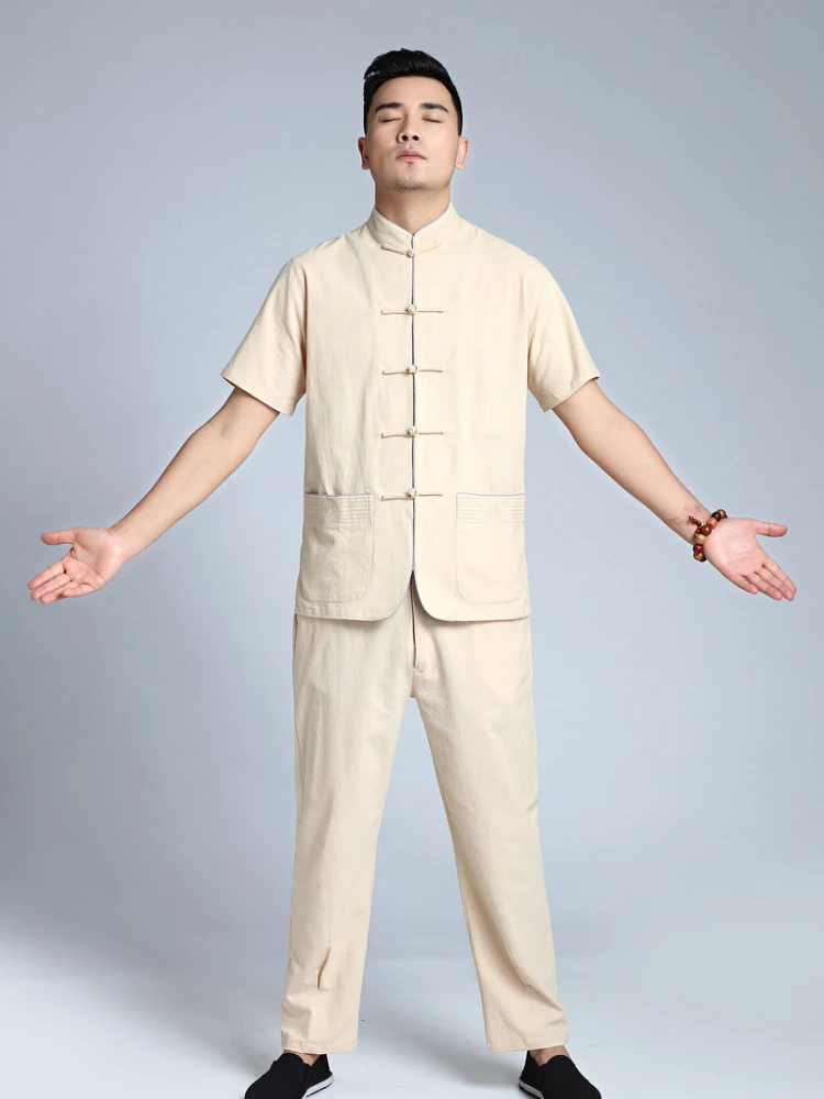 manga curta kung fu tai chi uniforme