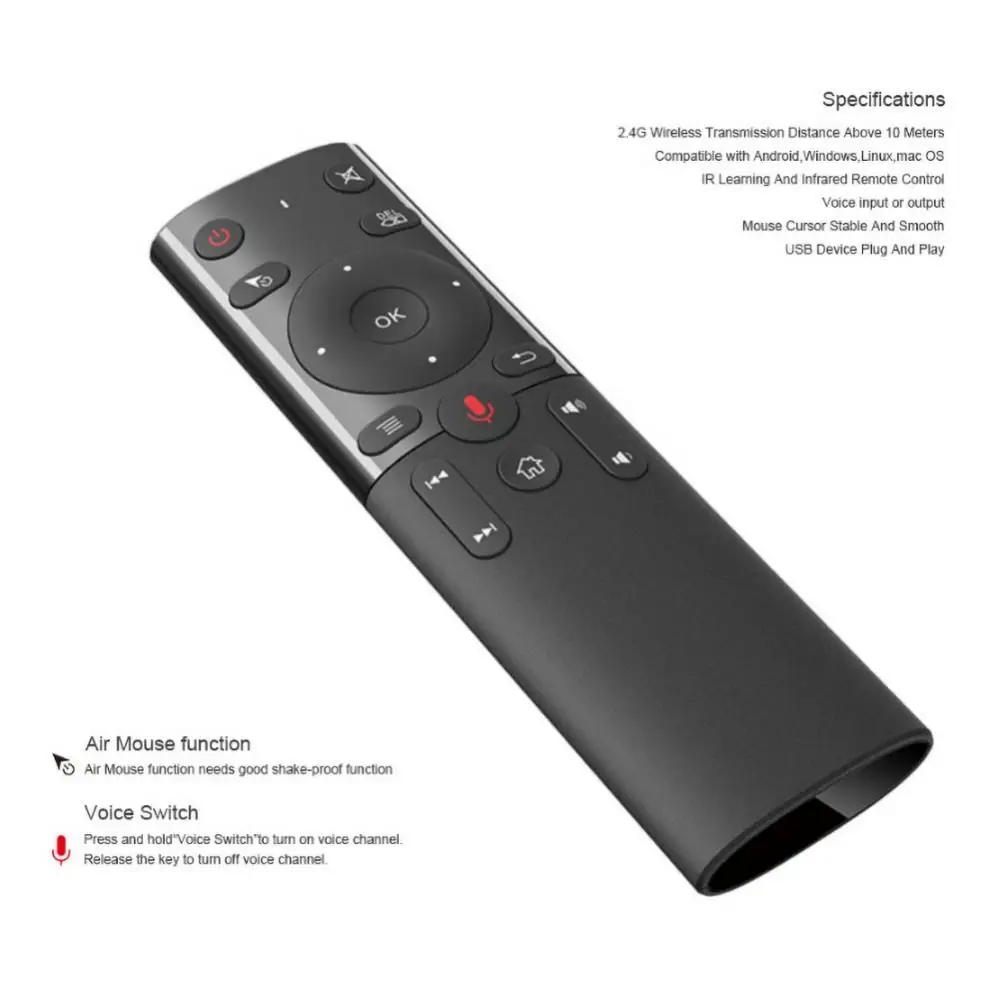 Calvas With Receiver Remote Control Accessories Plug And Play Air Mouse Handheld High Stability Keyboard TV BOX 2.4G Wireless Sensor