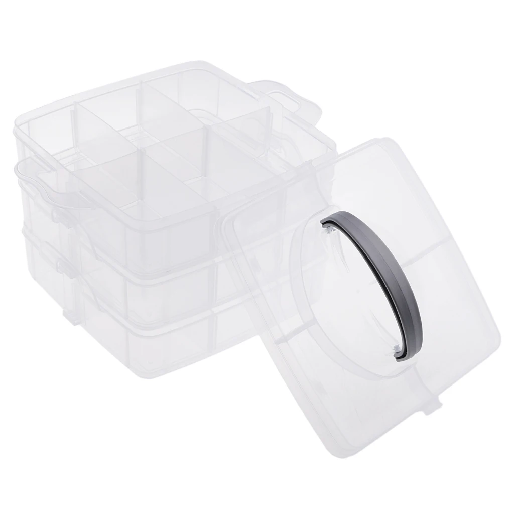 Storage box, transparent, stackable, made of plastic / plastic