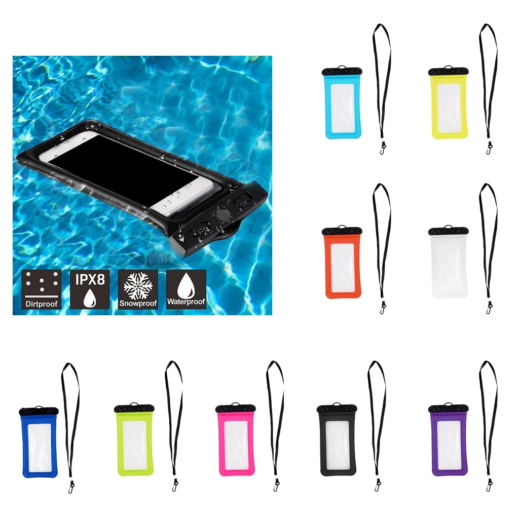 Floating Waterproof Case, Universal IPX8 Waterproof Phone Pouch Underwater Dry Bag for Cell Phones up to 6.0