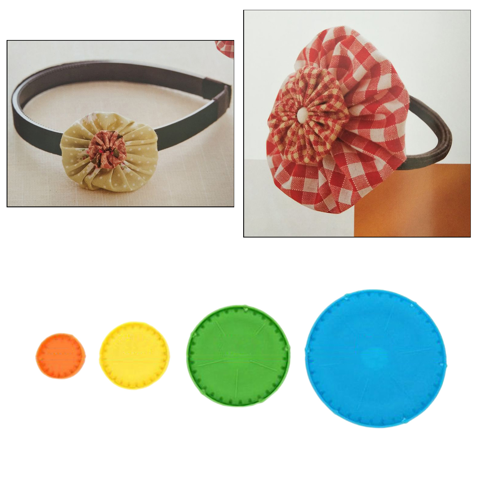 Quick Yo-Yo Makers Round Fabric Flower Templates Tools 4/6/9/12cm Extra Small Small Large Extra Large for an Easy Yo-Yo Quilt