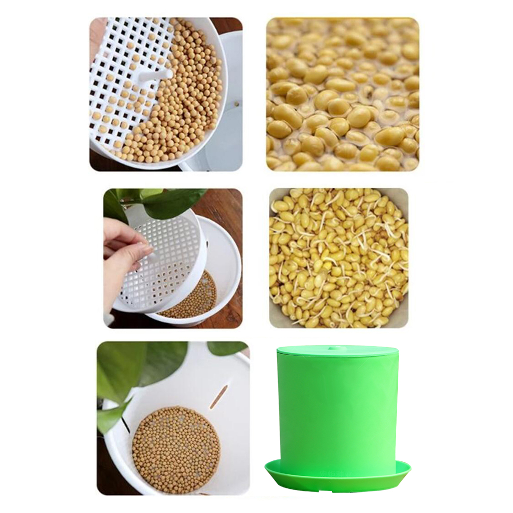 Garden Soil-Free Bean Sprout Jar Seeding Planting Nursery Tray Growing