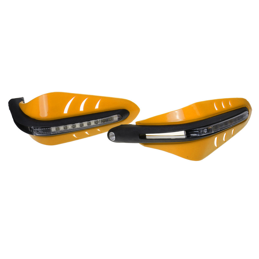 A Pair Universal Motorcycle Handle Brush Bar Hand Guard Protector Cover with Led Light For 7/8