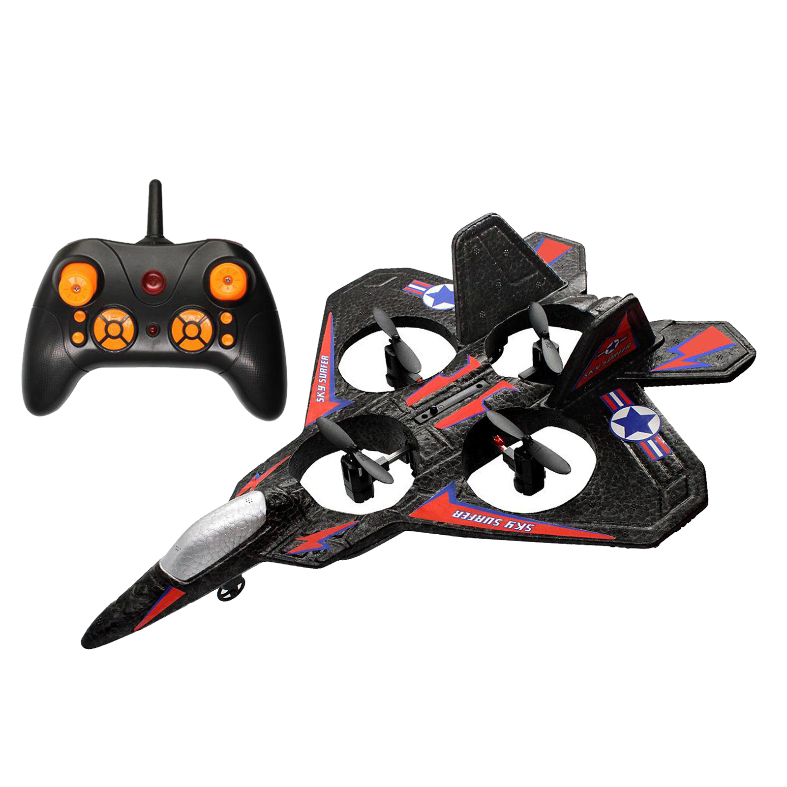 Fixed-wing 2.4G 6CH Remote Control Aircraft RC Airplane Fighter Model Toy