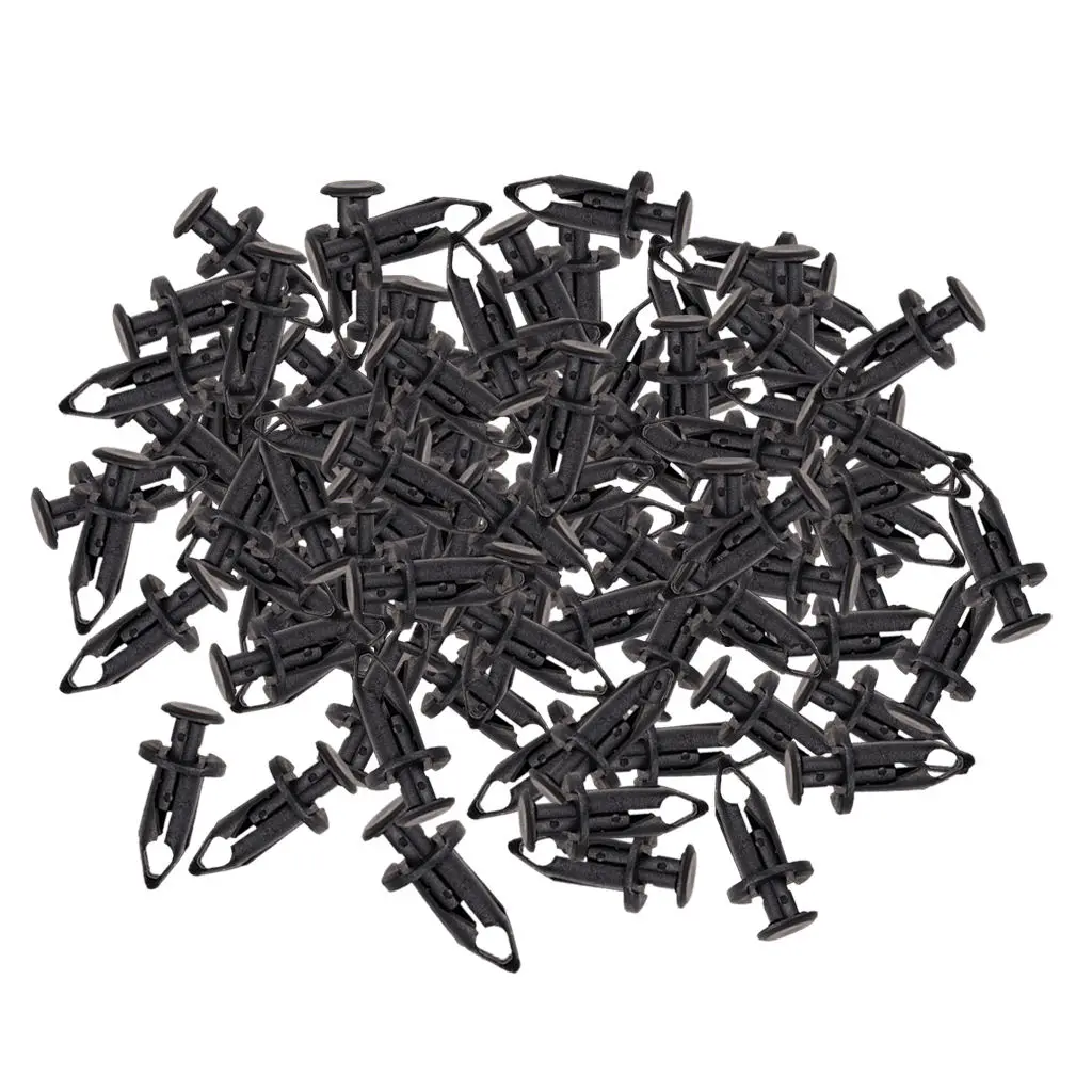 100x  Bumper Clips 9mm Push Type Pin Nylon Fastener Clips Replacement