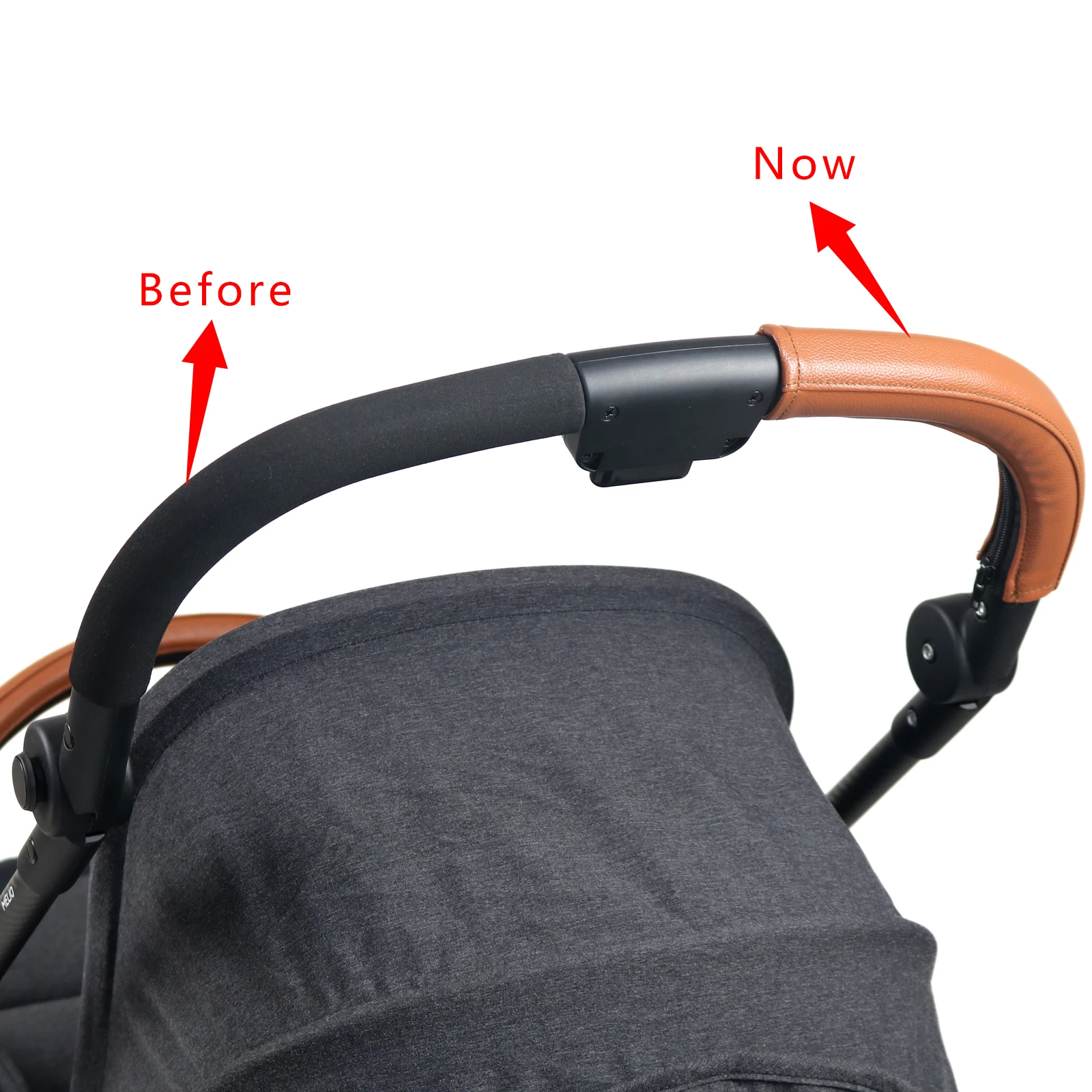 baby stroller accessories bassinet Handle Covers For Cybex Eezy S Twist (+) 2 / Eezy S 2 Stroller Pram Leather Sleeve Protective Cases Covers Stroller Accessories baby stroller accessories and scooter hybrid	