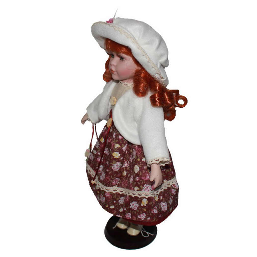 Handmade Victorian Porcelain Doll Collectible 16inch Porcelain Doll Figurine