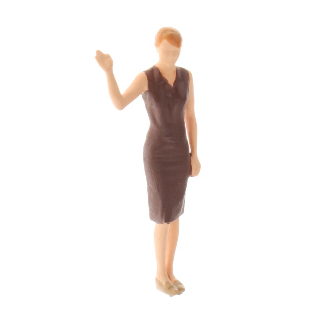 Person Painted Figures Scale Model HO Decor Model for Model Train Scale