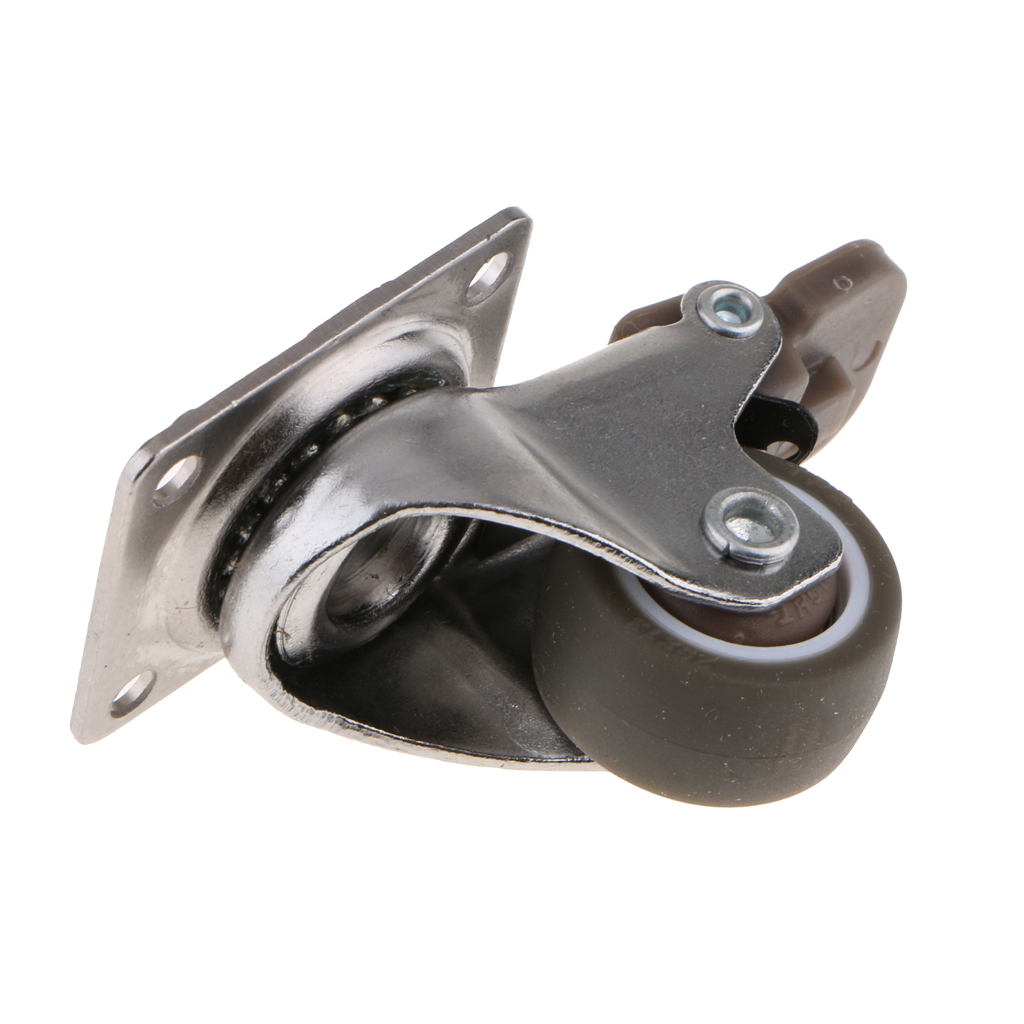 Heavy Duty Swivel Bearing Caster Wheels Rubber Base with Top Plate