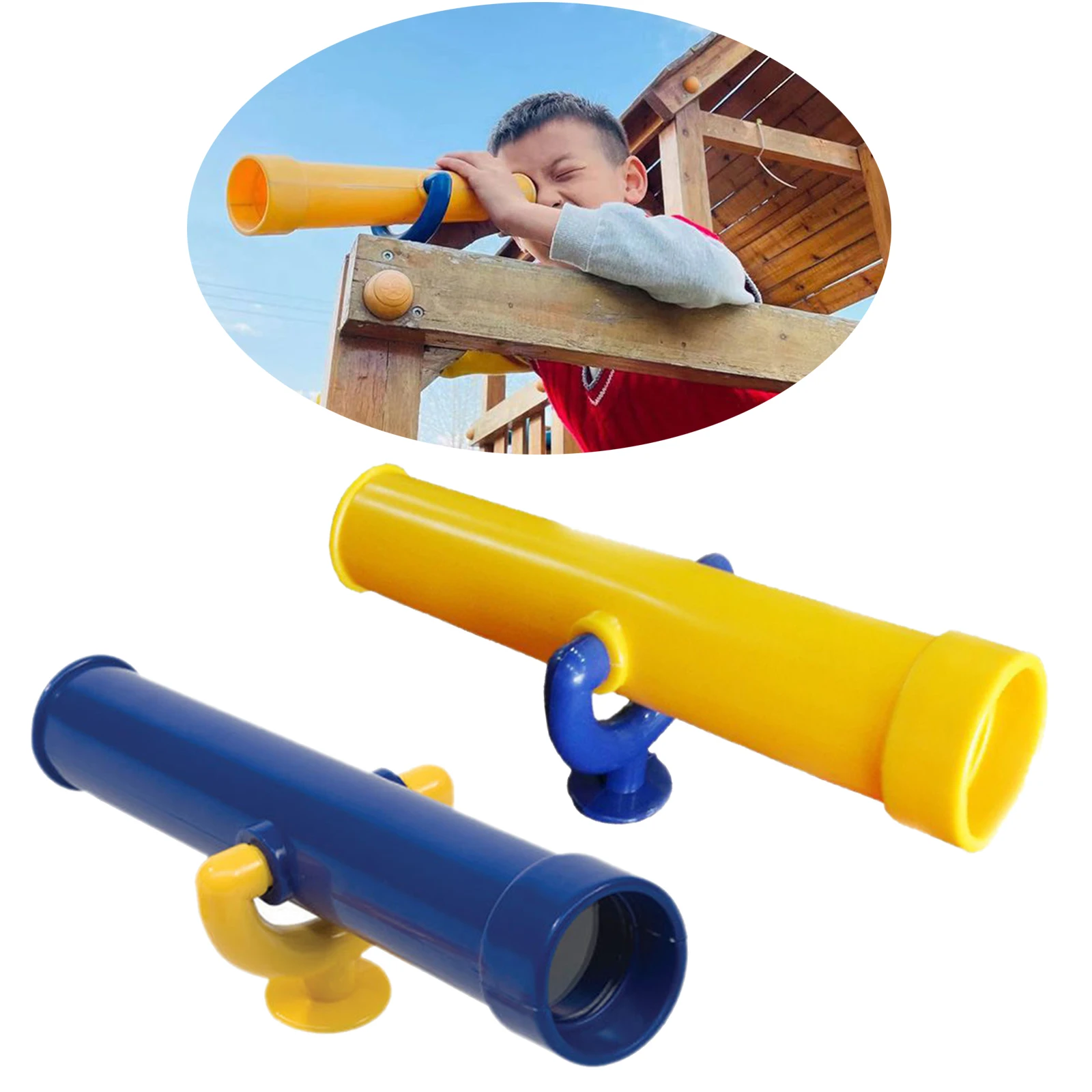 Kids Playground Monocular Pirate Telescope Plastic Pretend Toy for Boys Girls Interactive Learning Ages 3+