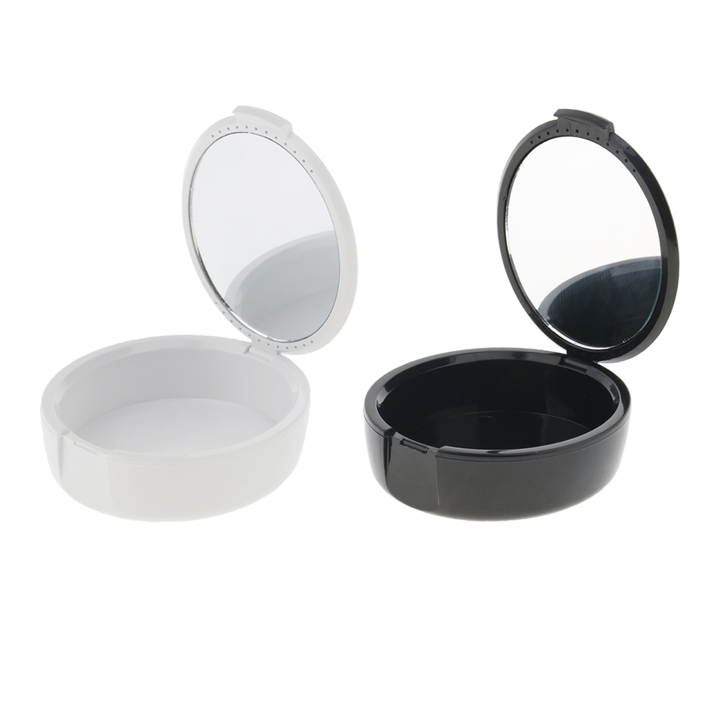  Retainer Box Denture Storage Container Tray Case with Mirror