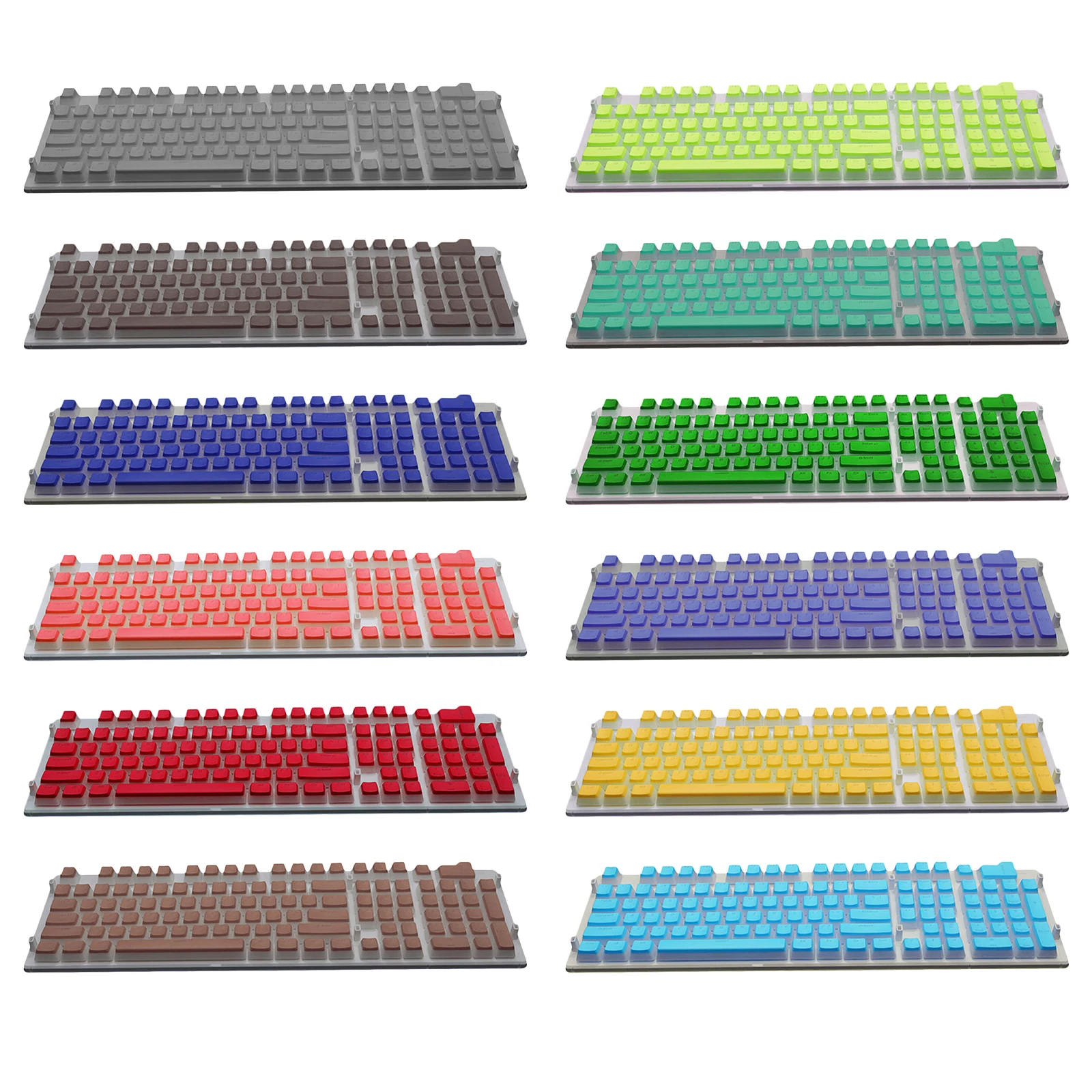 108 Keys Double Shot PBT Pudding Keycaps for Mechanical Gaming Keyboard, not