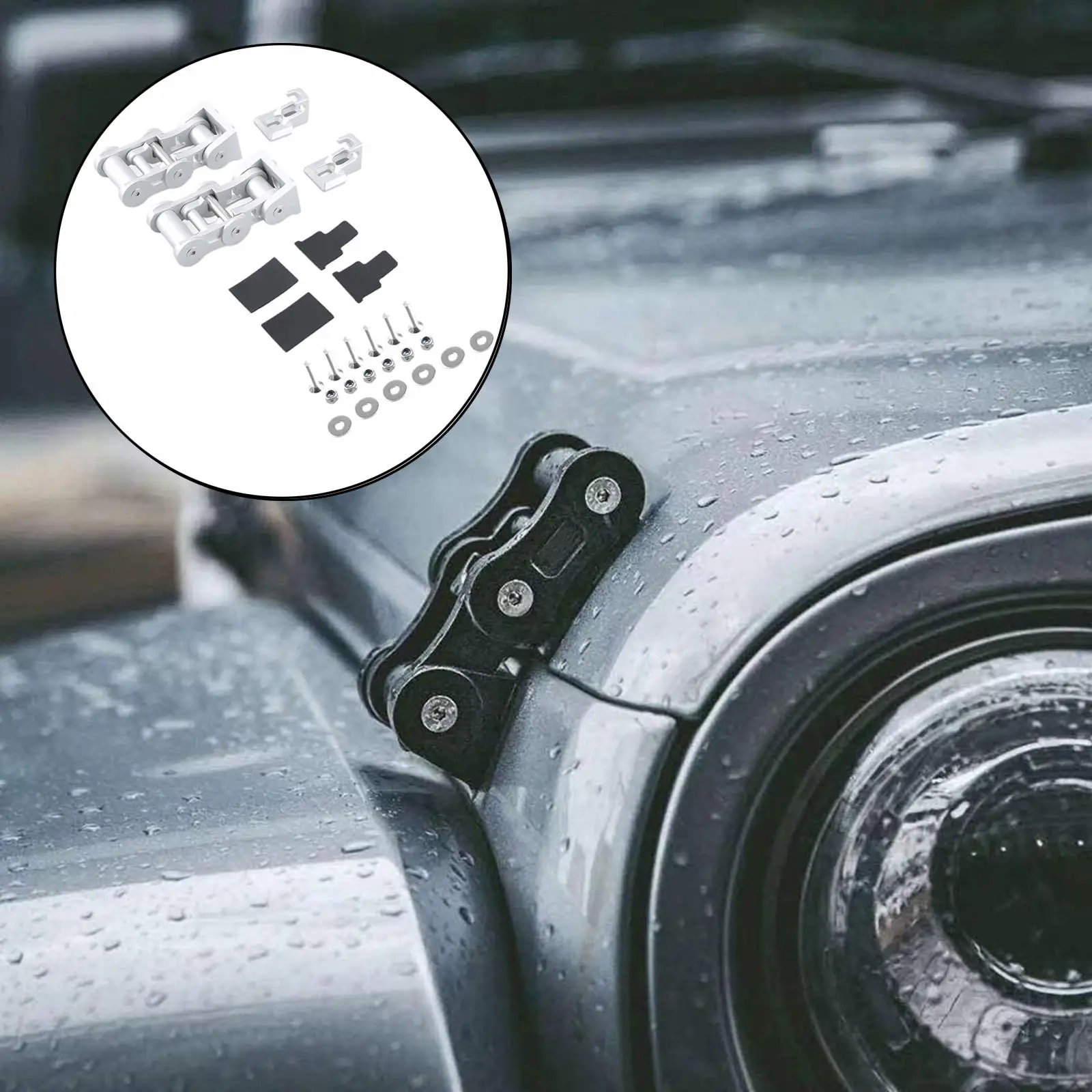 Aluminium Alloy Latch Locking Hood Catch Buckle Kit Compatible with Jeep Wrangler JK 2007-2017 Car Vehicle Replacement