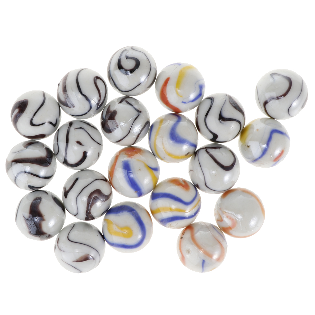 20pcs Glass Marbles - Clear Glass Marble - Vase Aquarium Decoration - Diameter: