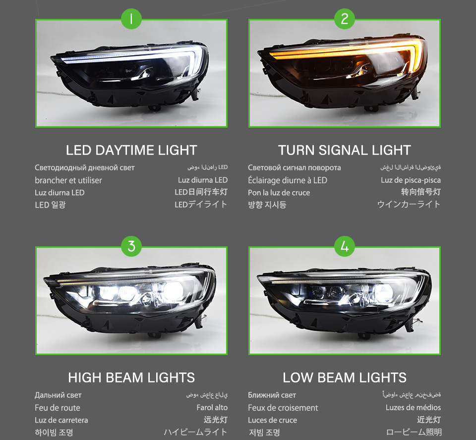 AKD Head Lamp for Opel Buick Regal LED Headlight 2016-2019 Headlights Regal DRL Turn Signal High Beam Angel Eye Projector Lens
