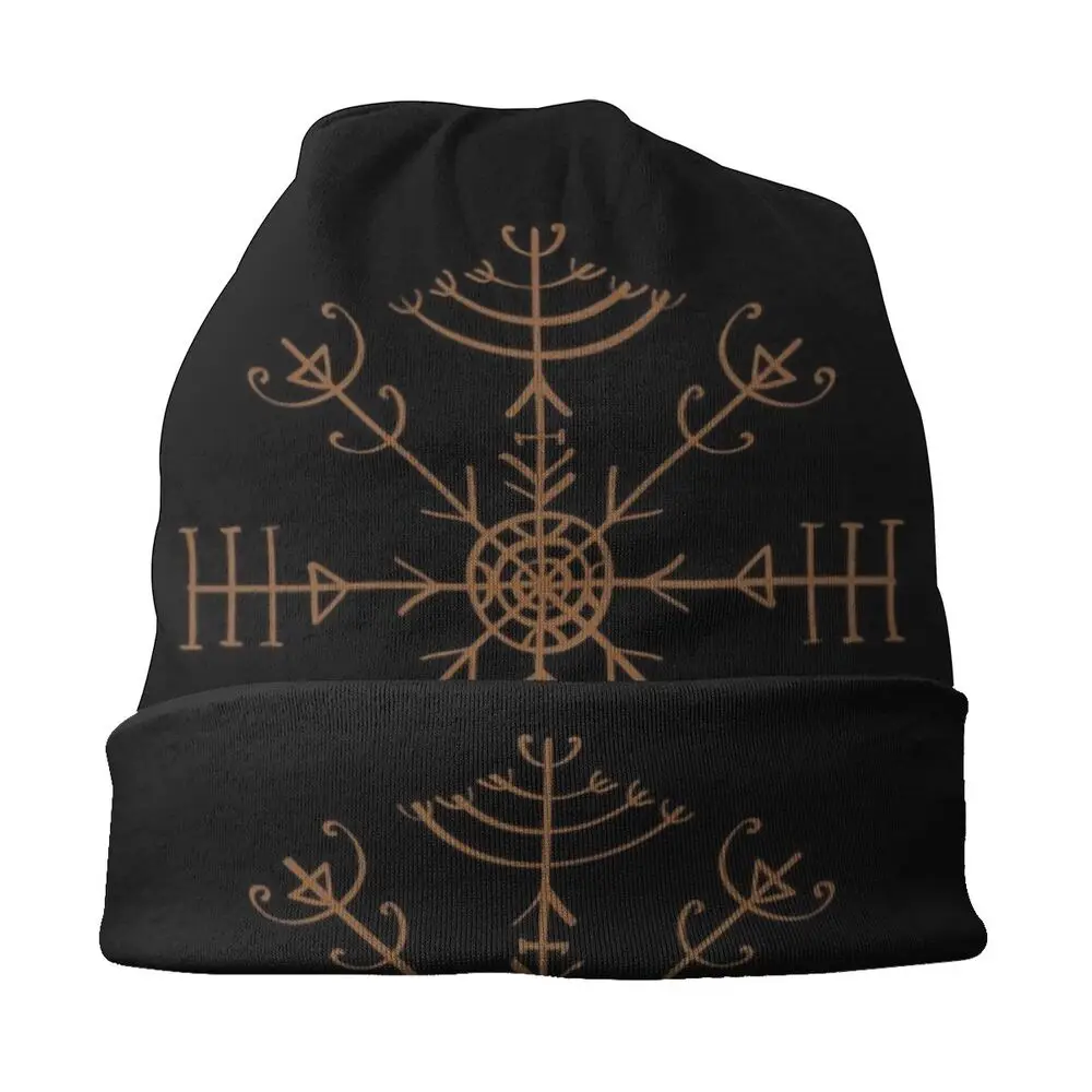 Bonnet Winter Warm Knitting Hat Women Men Veldismagn Icelandic Bind Rune Hip Hop Beanies Caps Adult Viking Beanie Hats Ski Cap
