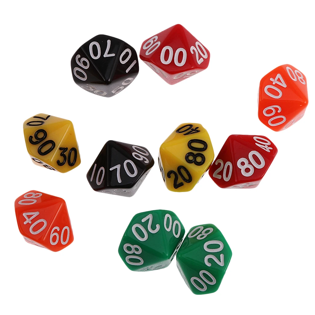 Stylish Acrylic 10 Sided Dices D10 Dice  for  TRPG Roleplaying Board Game