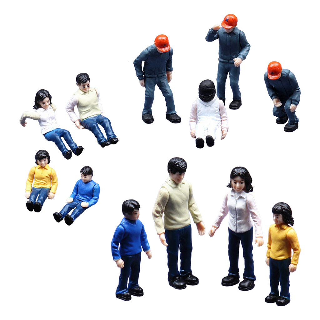 Tiny 1/32 Diorama Figure People Model Doll for Train Railway Road Park Miniature Scene Decoratiive Accessories