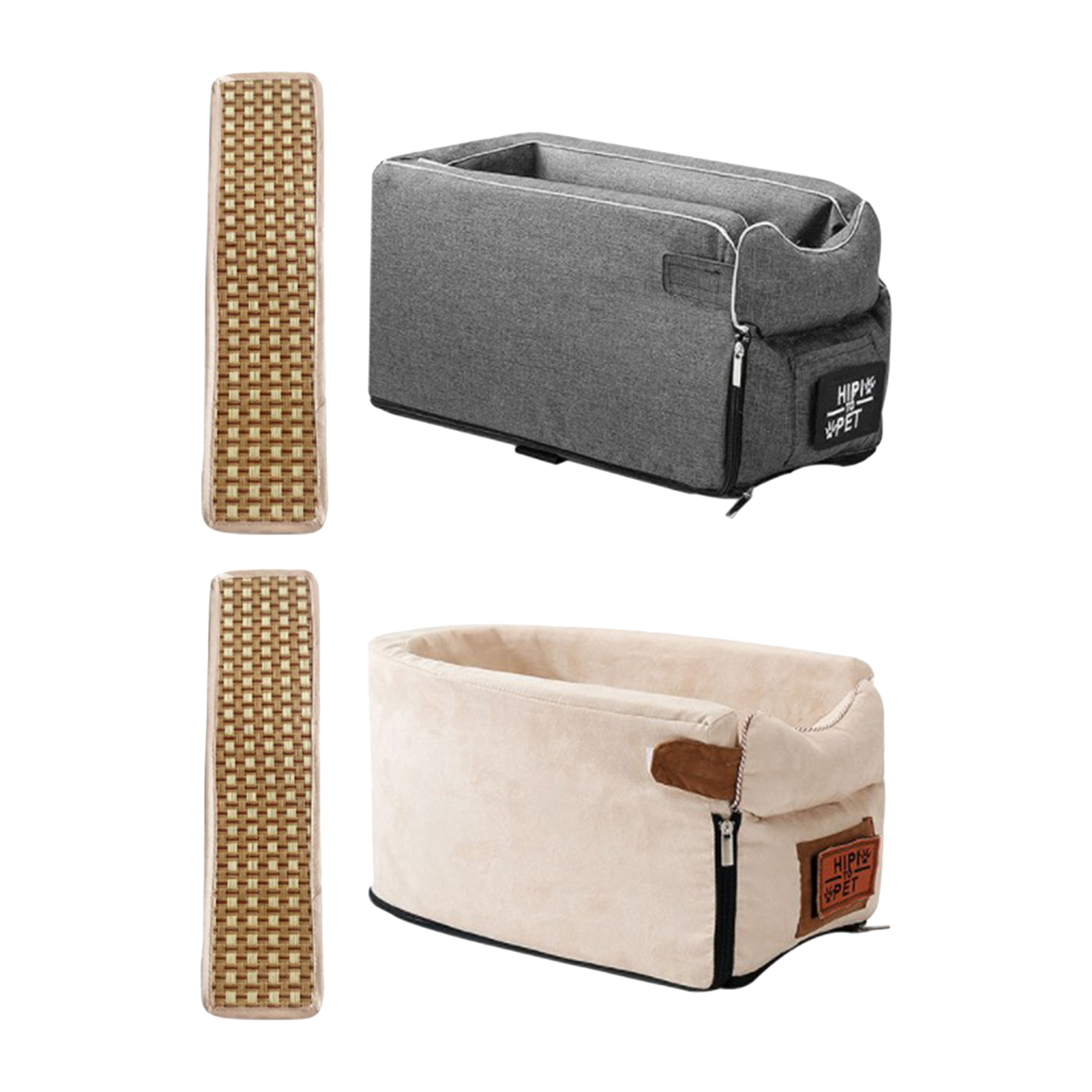 Portable Pet Car Booster Seat on Car Armrest Breathable Carrier Carry Cage Stable Carrying Dog Car Seat Basket with Cooling Mat