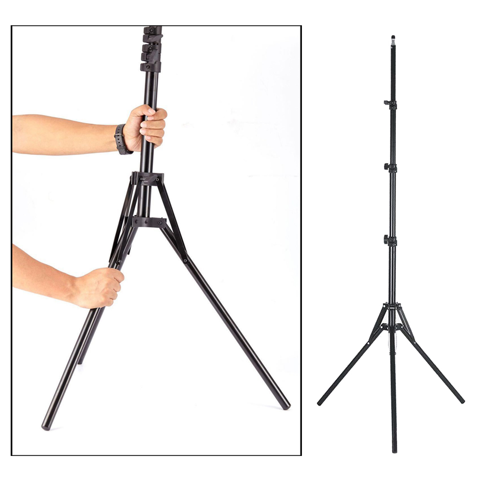 Tripod 63 inch Mobile Phone Live Stand Tripod Floor-Standing Portable Travel Tripod Retractable Selfie Stick Adjustable Stand
