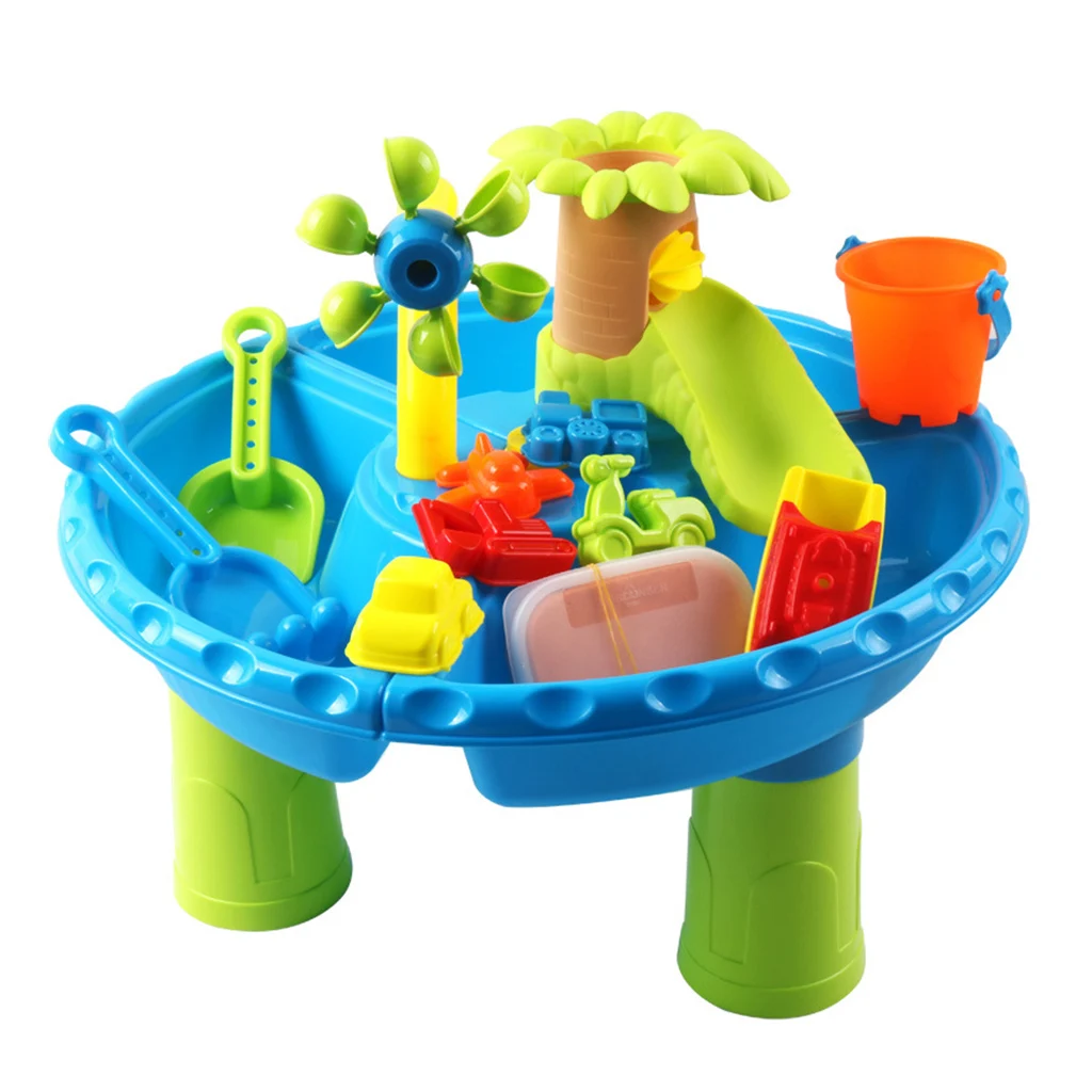 Water Table for Toddlers, Kids Play Sand & Water Table, Summer Beach Toys, for Outside & Outdoor Activity, for Boys & Girls