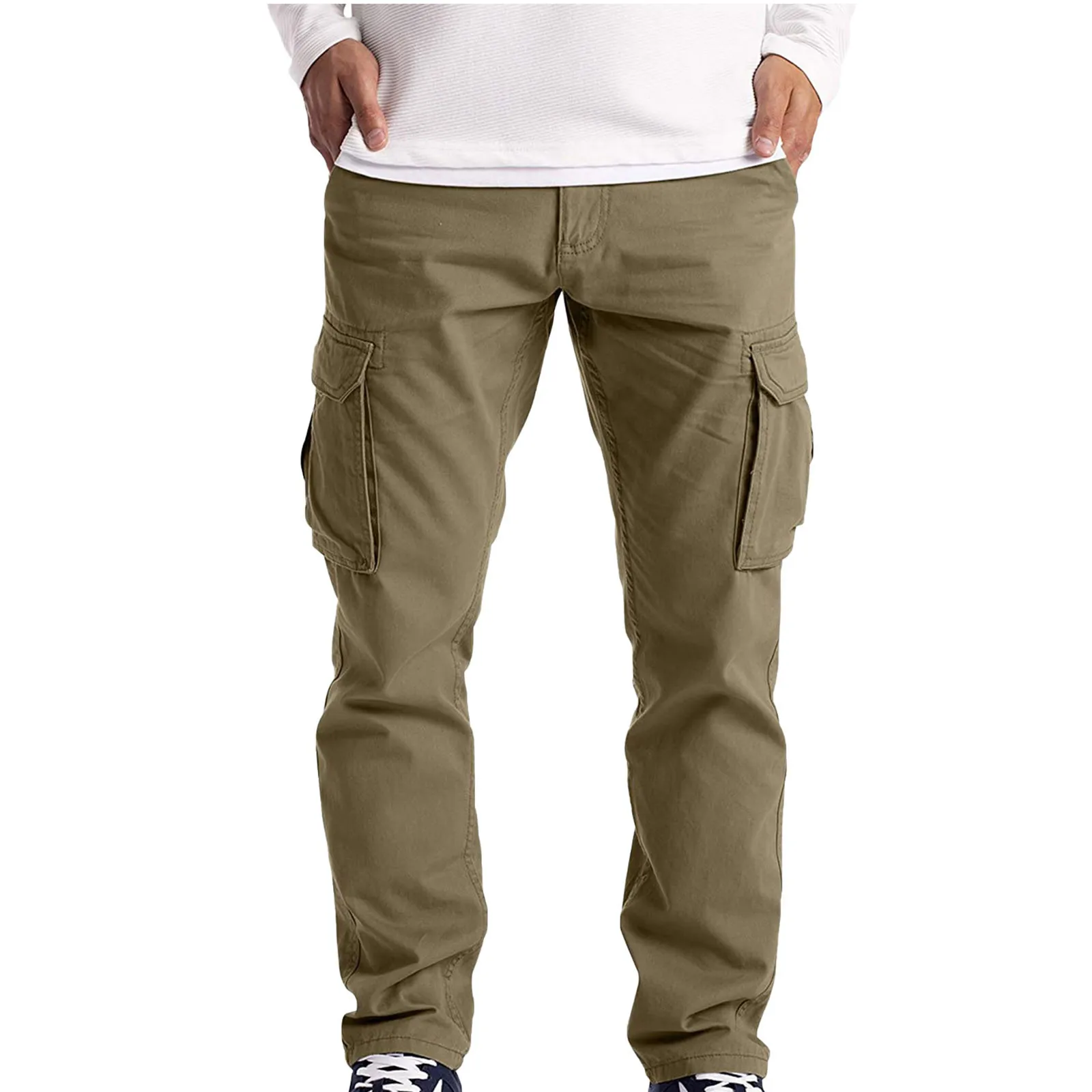 harem trousers Male Casual Pants Jeans Men's Cargo Trousers Work Wear Combat Safety Cargo 6 Pocket Full Pants hombr joggers masculino jeans#go alibaba pants