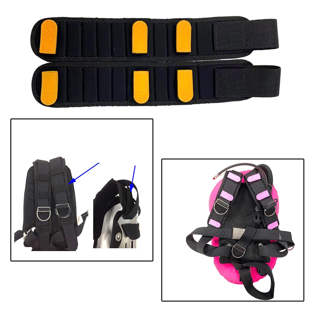 2x Diving Backplate Shoulder Strap Pad Harness Cushion Backpack Accessories