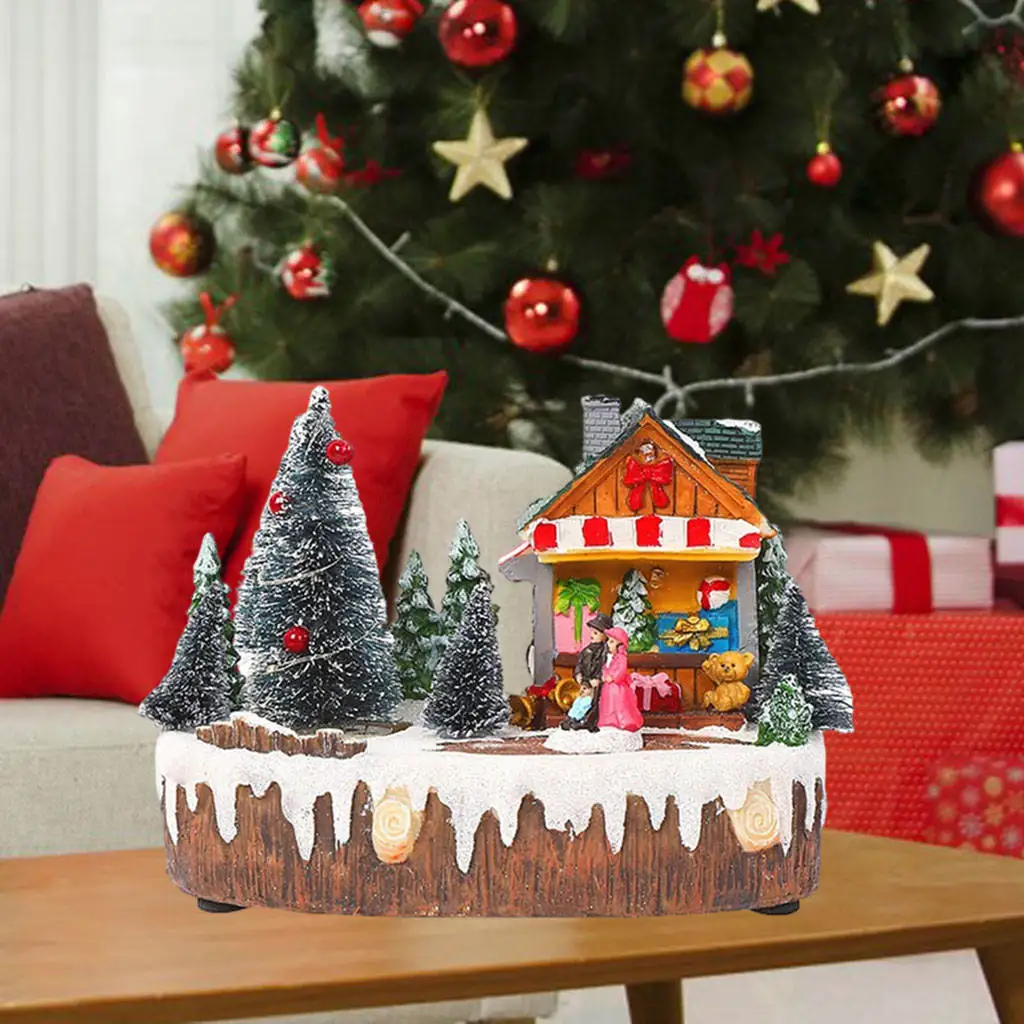 Christmas House Village Commissary Collectible Buildings Decorations For Home Xmas Gifts Village Scene Light Up Ornaments