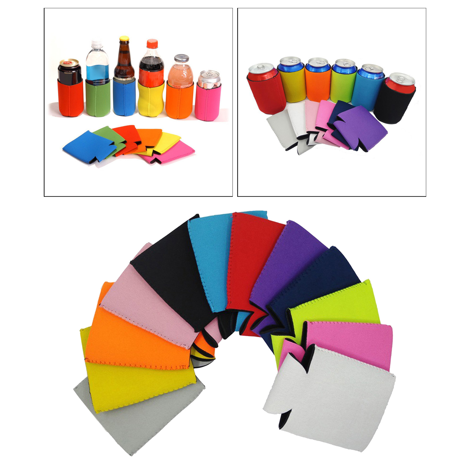 10Pcs Blank Can Cooler Sleeves Plain Soft Insulated Blanks for Soda, Beer, Water Bottles,HTV Vinyl Projects,Wedding Favors,Gifts