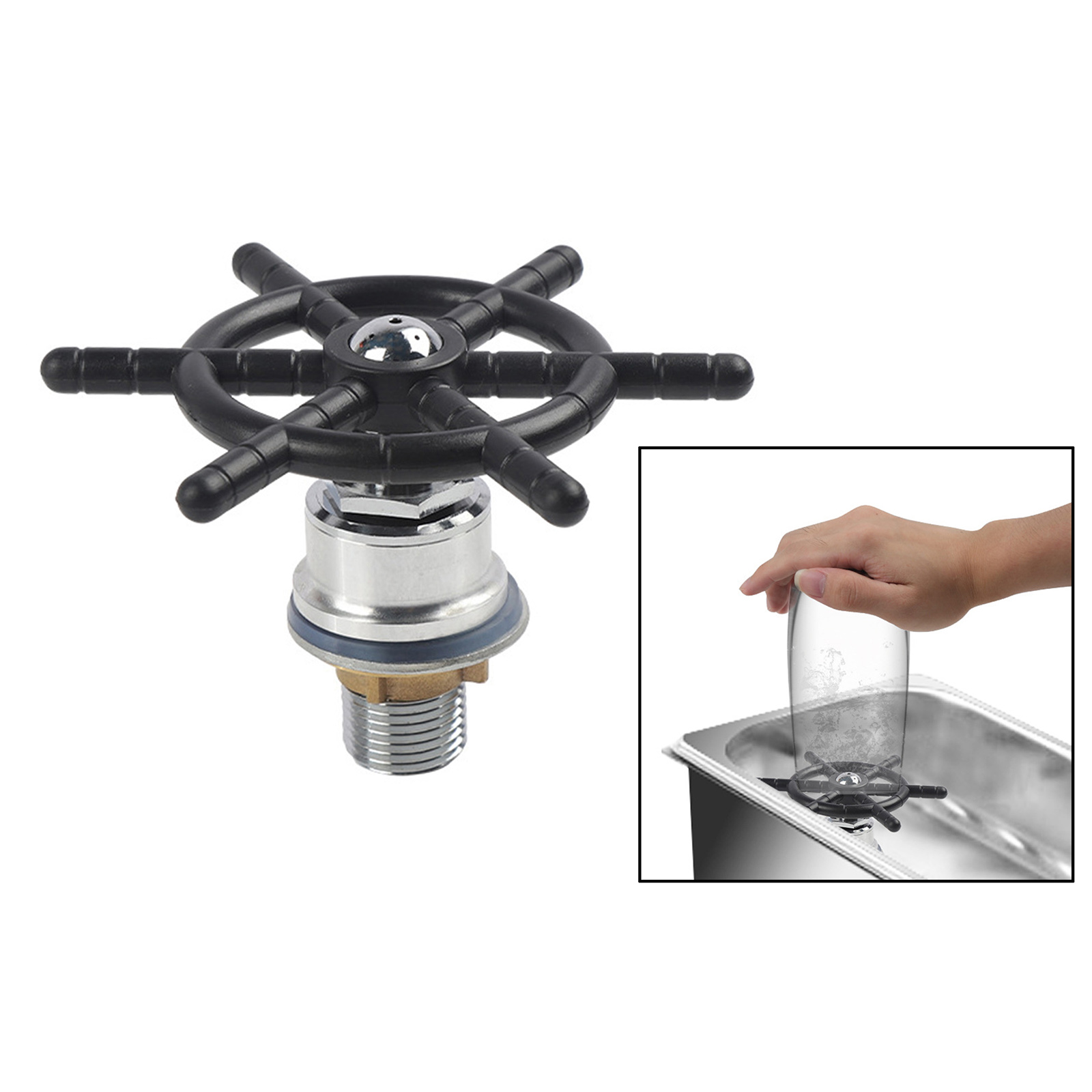 Beer Glass Rinser Washer Bottle Sprayer Steaming Pitcher Washing Accessories