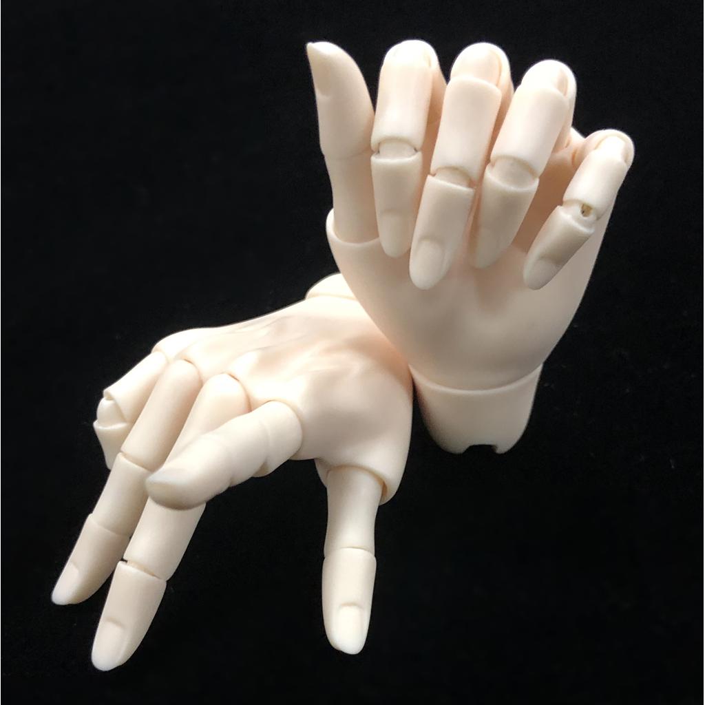1/3 Resin Flexible Jointed Hands for BJD Male Dolls DIY Making Accessories