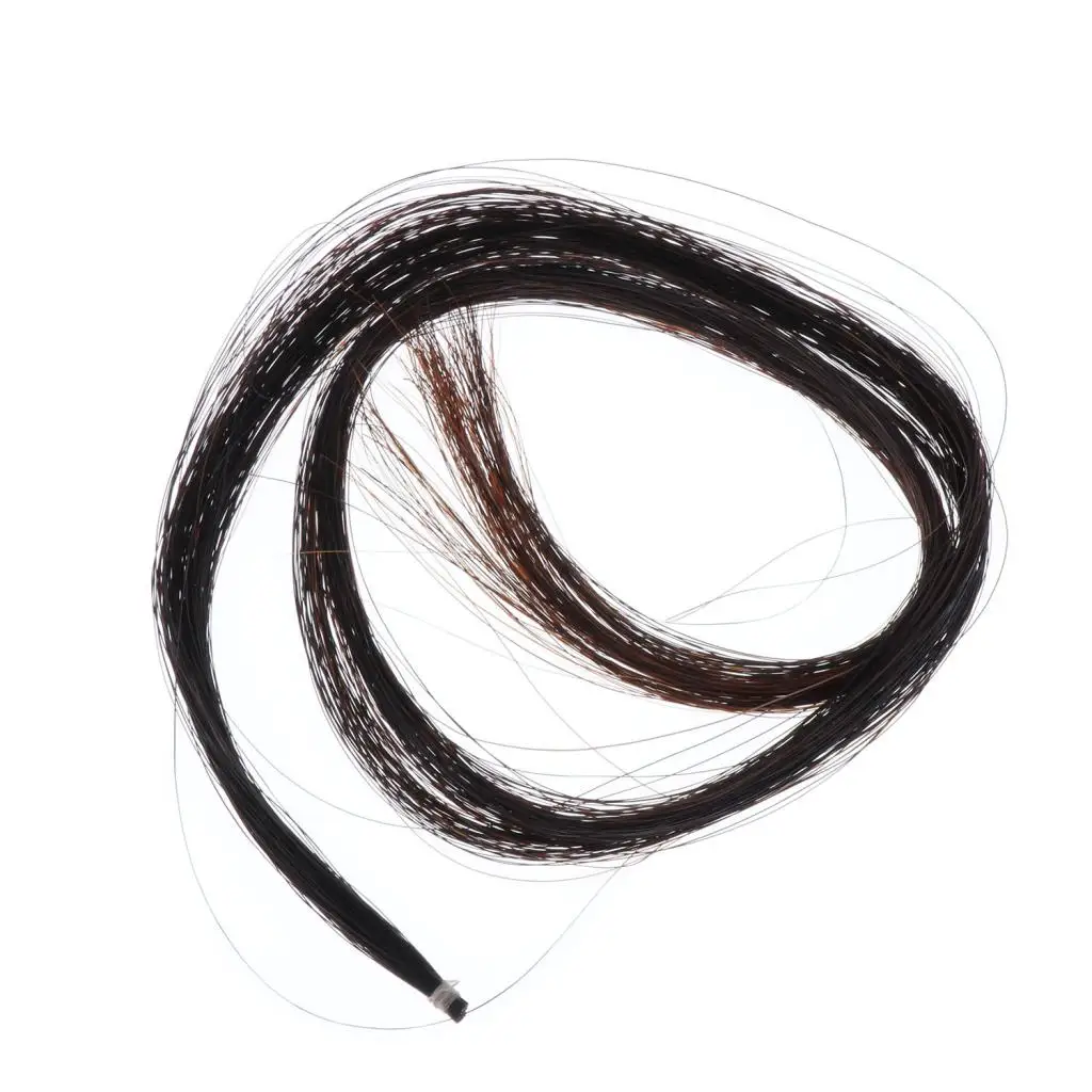 Dark Brown Horse Show Tail Hair Extension Bow For 4/4 Double Bass Accessory