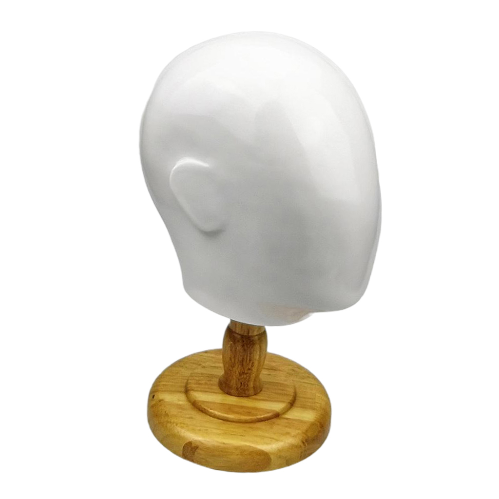 Male Mannequin Resin Mannequin Head Wooden Stand for Wig Glasses Hat Scarf Display 22.6''