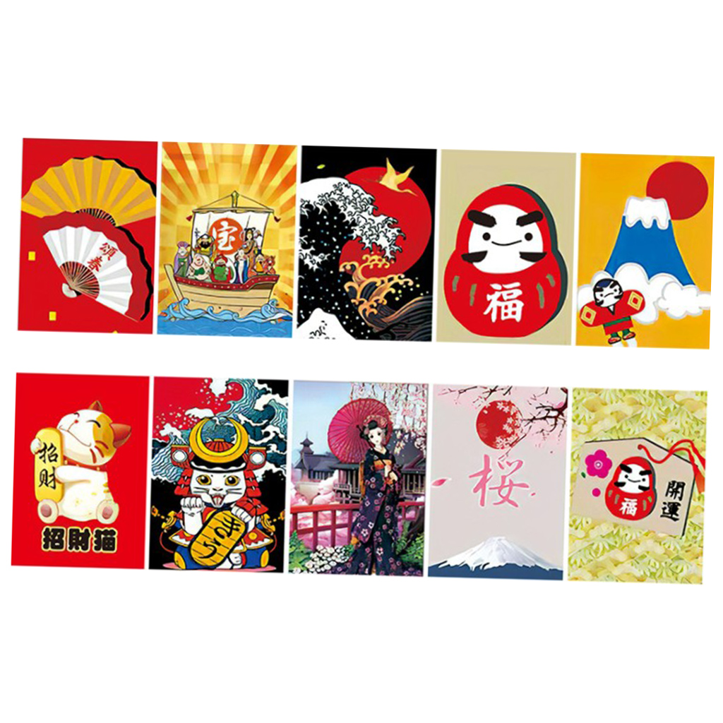 10 Pieces Japanese Style Curtains Bunting Flags Sushi Banners in Pongee