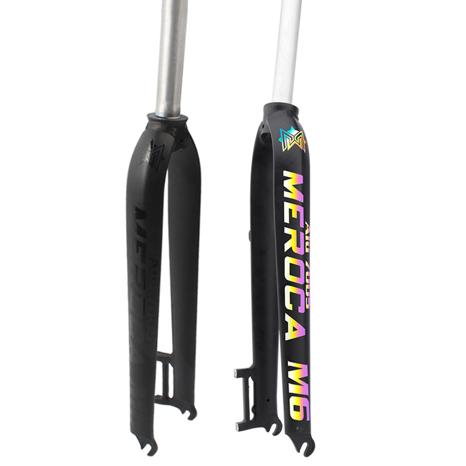 Solid Mountain Bike Front Fork Road 1-1/8'' 28.6mm Bicycle Rigid Disc Brake Forks Mounting Repair Parts