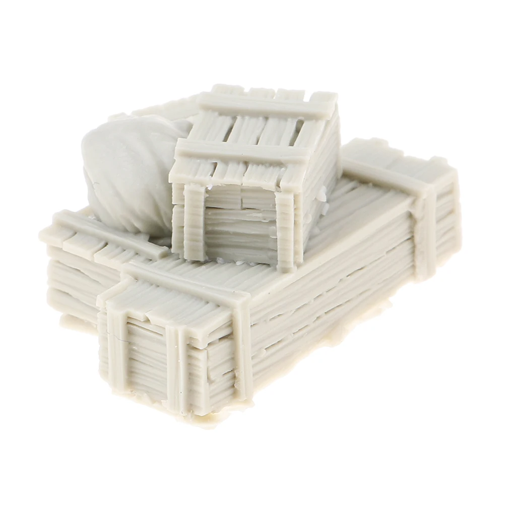 1/35 Resin Crates Bag Model Kits Unpainted For Miniature Landscape Scenery