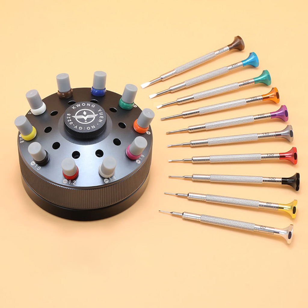 0.6mm-3.0mm Screwdrivers Set with Turnable Socket Professional Repair Tools for Watchmakers, Jewelry Repairman