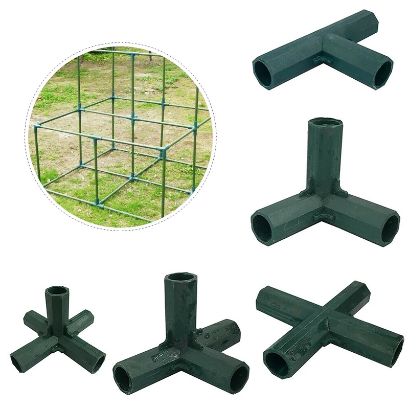 4pcs Garden Framework Cages Corner Connector 3 4 5 Ways Pipe joint building 16mm 