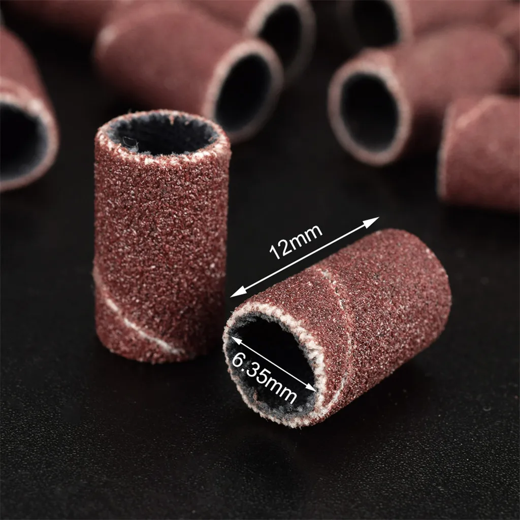 180 Grit Sanding Bands for Nail Drill Acrylic Nails Shaping Polish Manicure