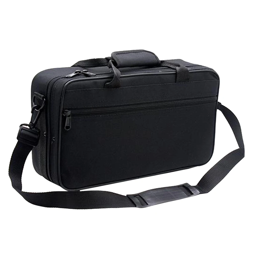 600D Water-resistant Foam Cotton Padded Clarinet Case Clarinet Gig Bag Clarinet Storage Carrying Protective Case