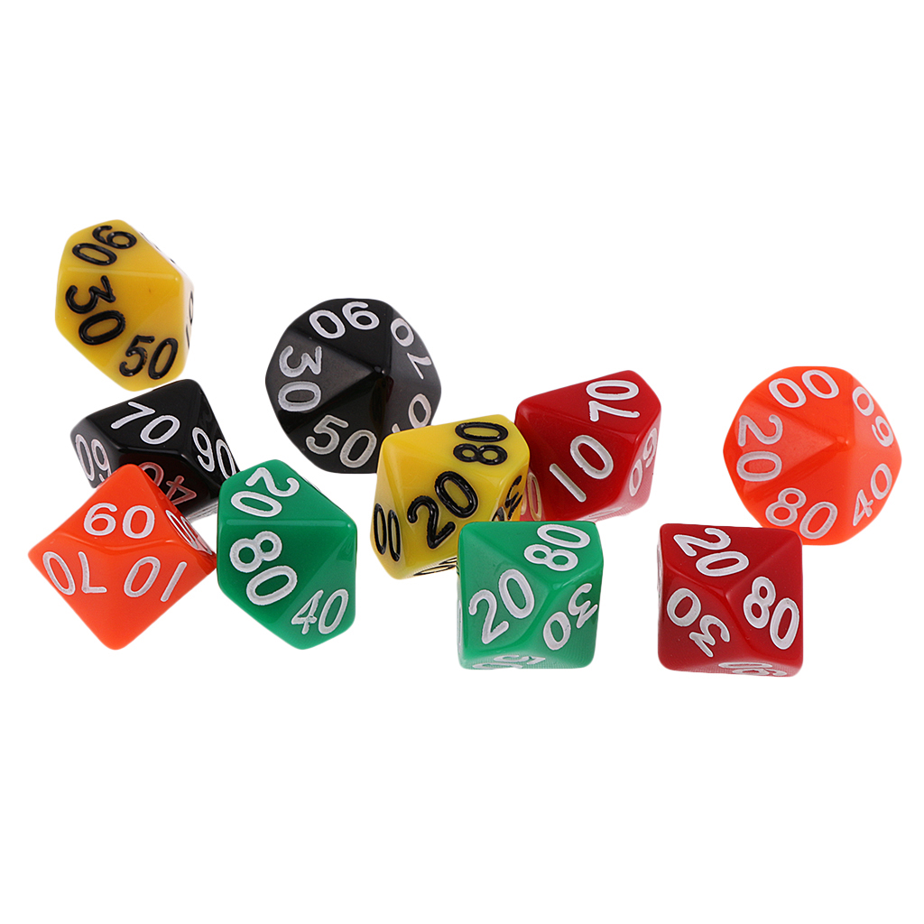 Stylish Acrylic 10 Sided Dices D10 Dice  for  TRPG Roleplaying Board Game