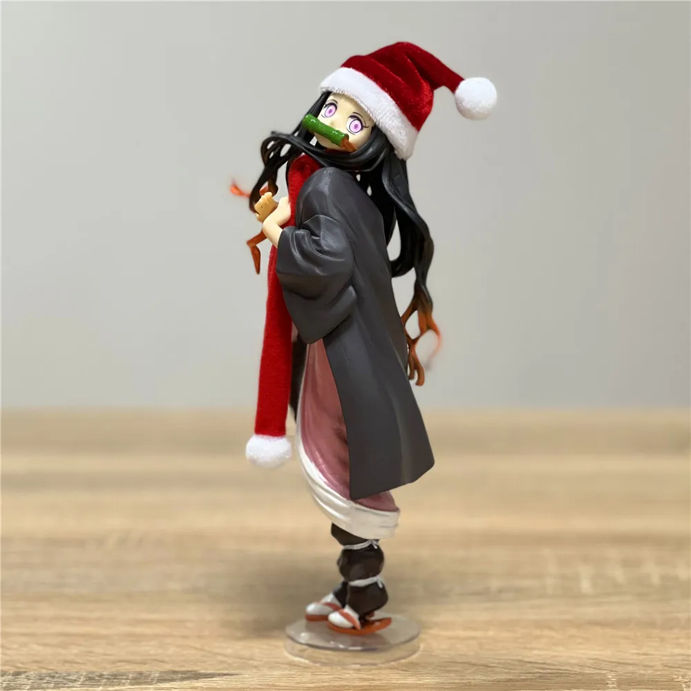 Demon Slayer Kimetsu No Yaiba Figure Christmas Ver. Kamado Nezuko PVC Model Christmas Gift