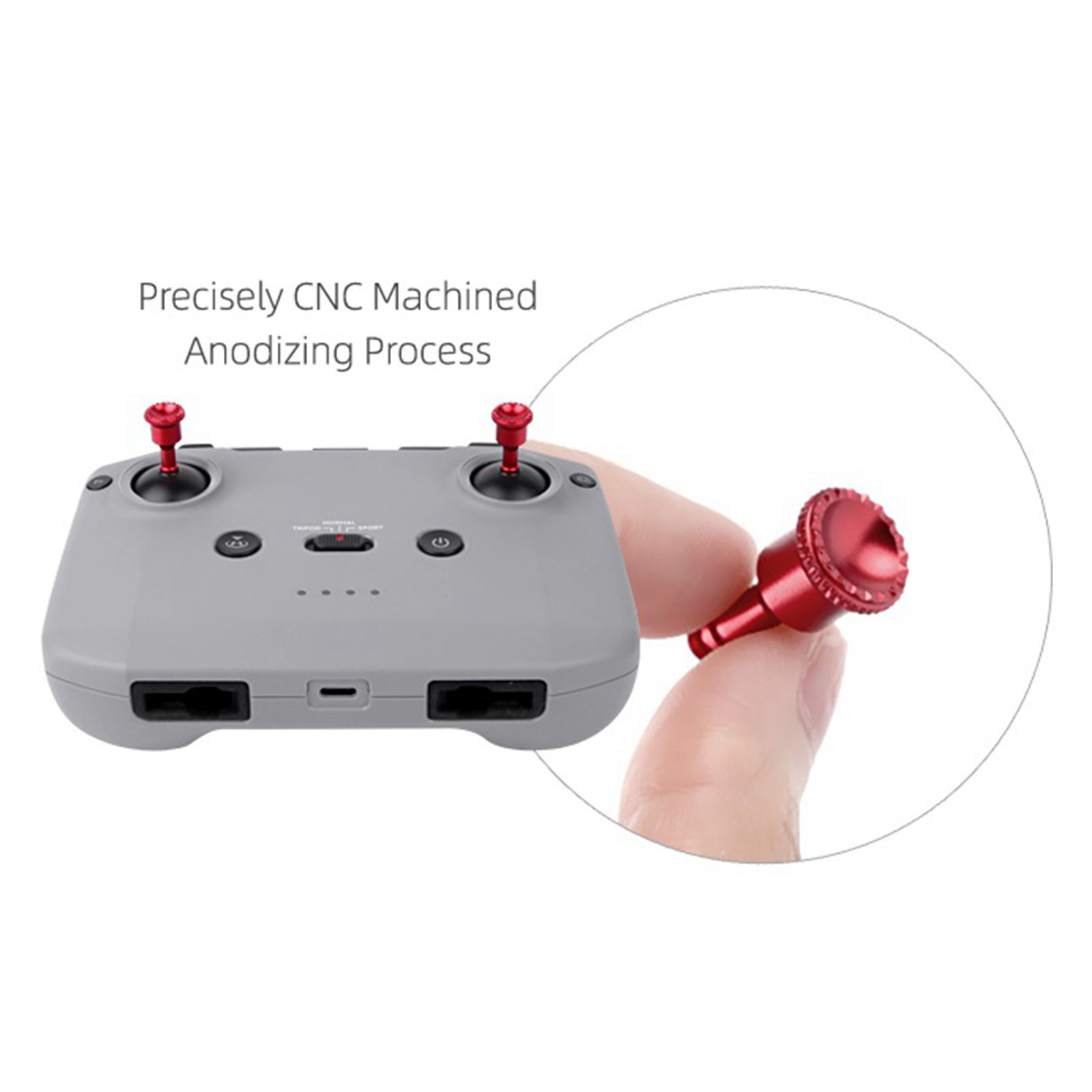 CNC Aluminum 1Pair Remote Controller Stick Thumb Rocker for DJI Mavic Air 2 / 2S / Mini 2 Drone Accessories Replacement