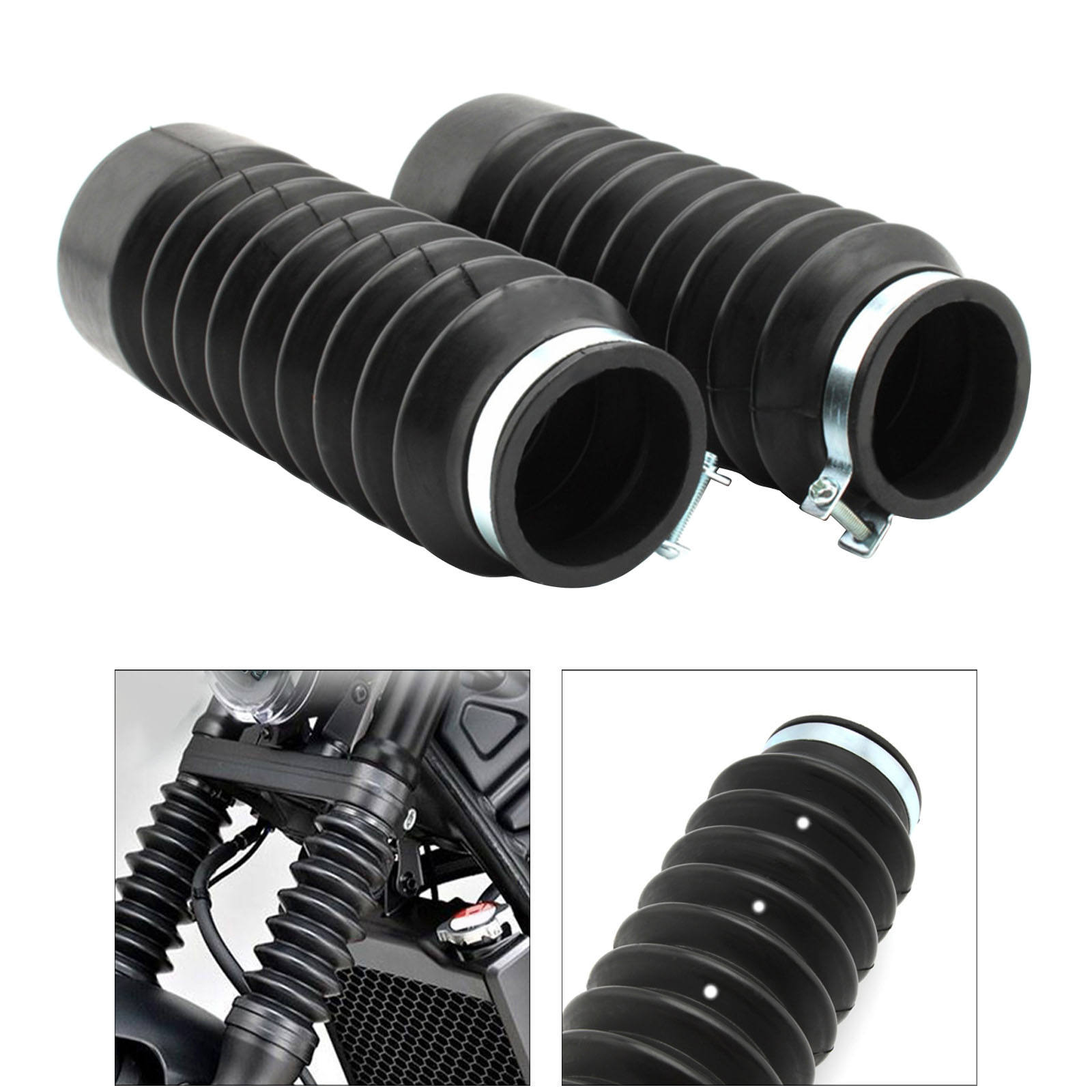 1Pair Motorcycle Rubber Front Fork Cover Dust Cover Gaiters Boots for Honda Rebel CMX500 CMX300 2017-2021