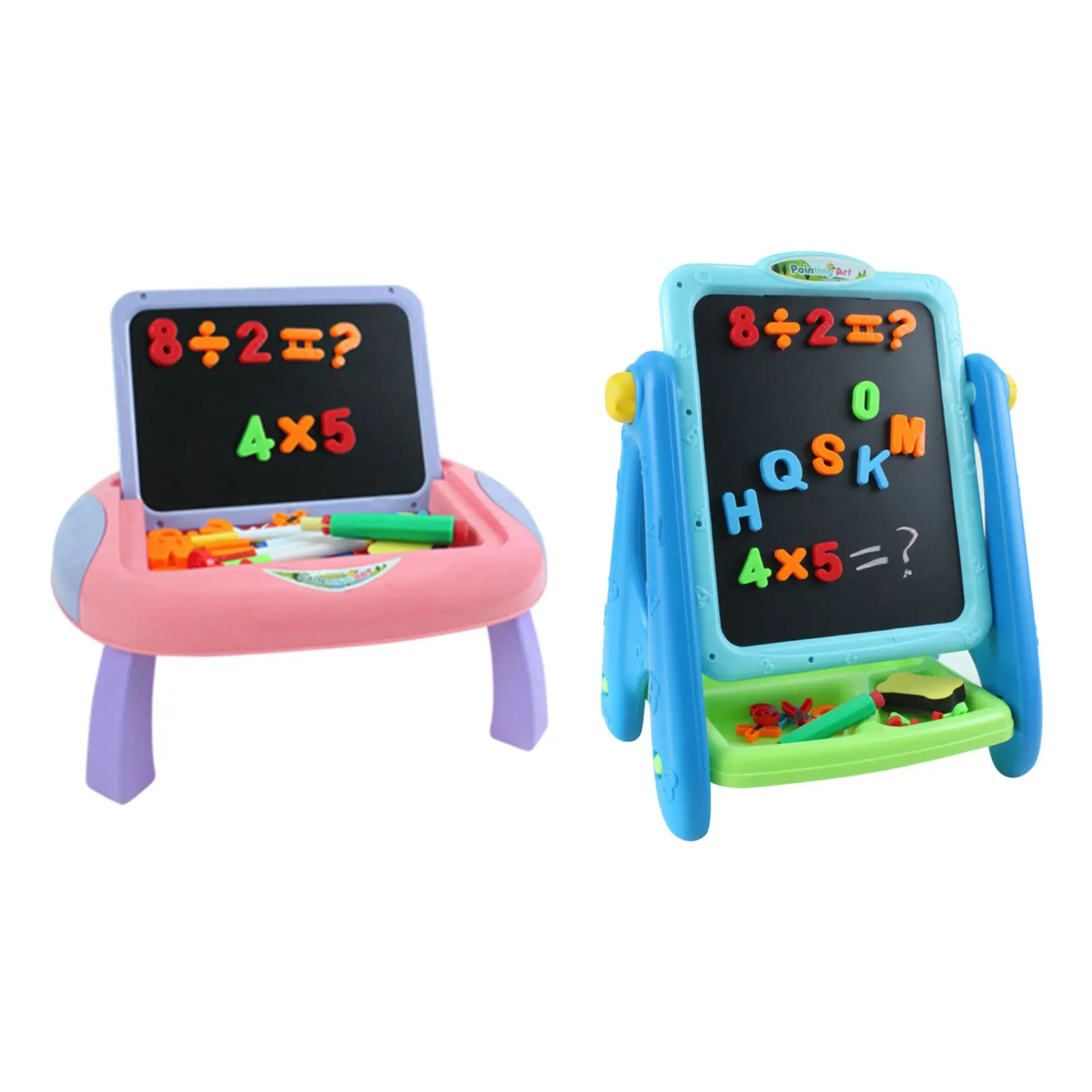 Double-Sided Magnetic Drawing Board with Numbers and Letters Art Accessories Art Easel for Toddlers Kids