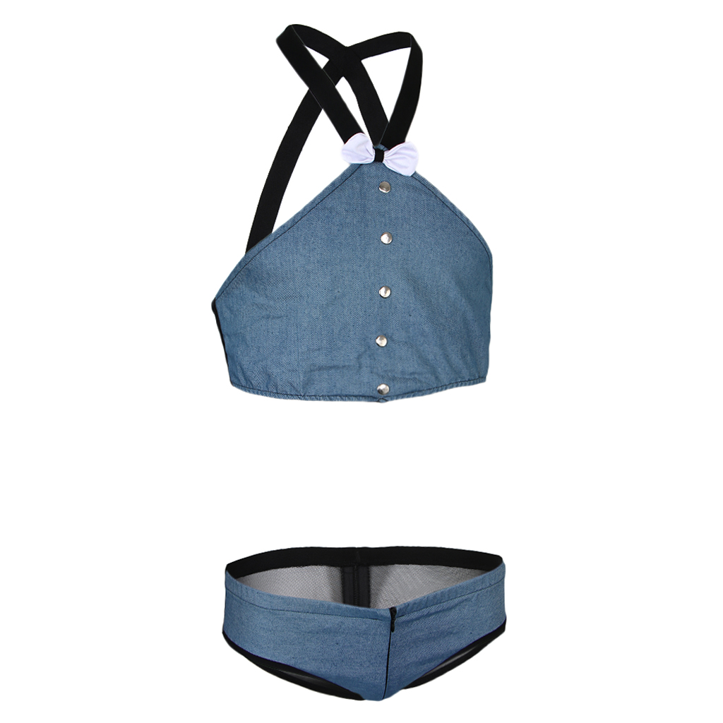 Men's Mentalic Halter Neck Body Chest Harness Belt Lingerie with Underpants